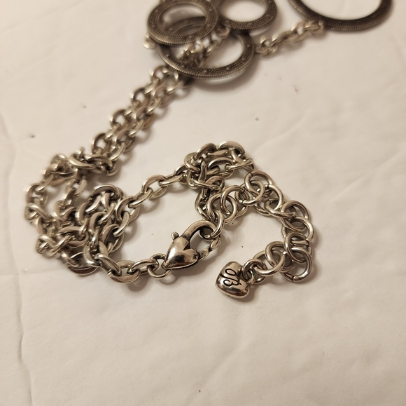 Brighton TOWNSEND Silver Marcasite Open Circle Necklace - Picture 4 of 4